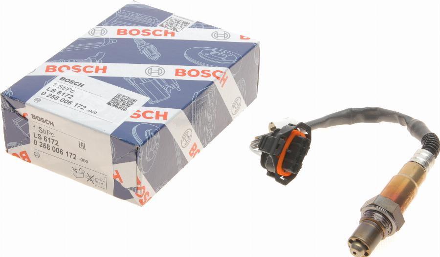 BOSCH 0 258 006 172 - Лямбда-зонд, датчик кислорода www.autospares.lv