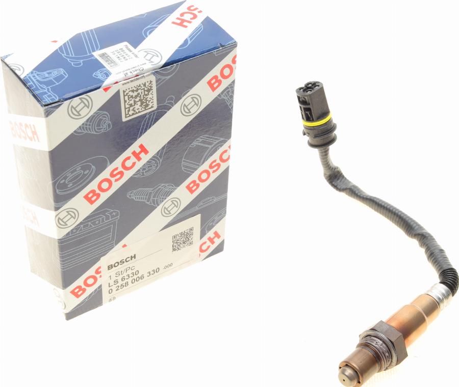 BOSCH 0 258 006 330 - Лямбда-зонд, датчик кислорода www.autospares.lv