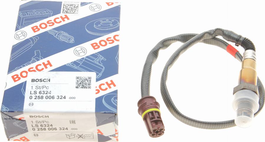 BOSCH 0 258 006 324 - Лямбда-зонд, датчик кислорода www.autospares.lv