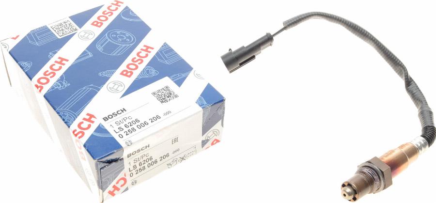 BOSCH 0 258 006 206 - Lambda zonde autospares.lv