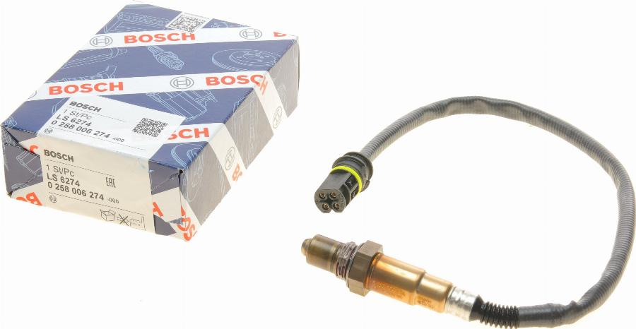 BOSCH 0 258 006 274 - Лямбда-зонд, датчик кислорода www.autospares.lv