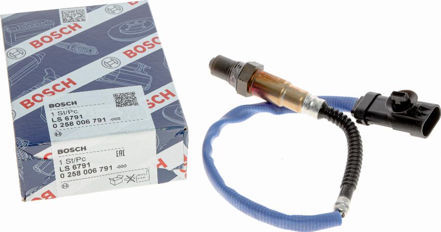 BOSCH 0 258 006 791 - Lambda Sensor www.autospares.lv