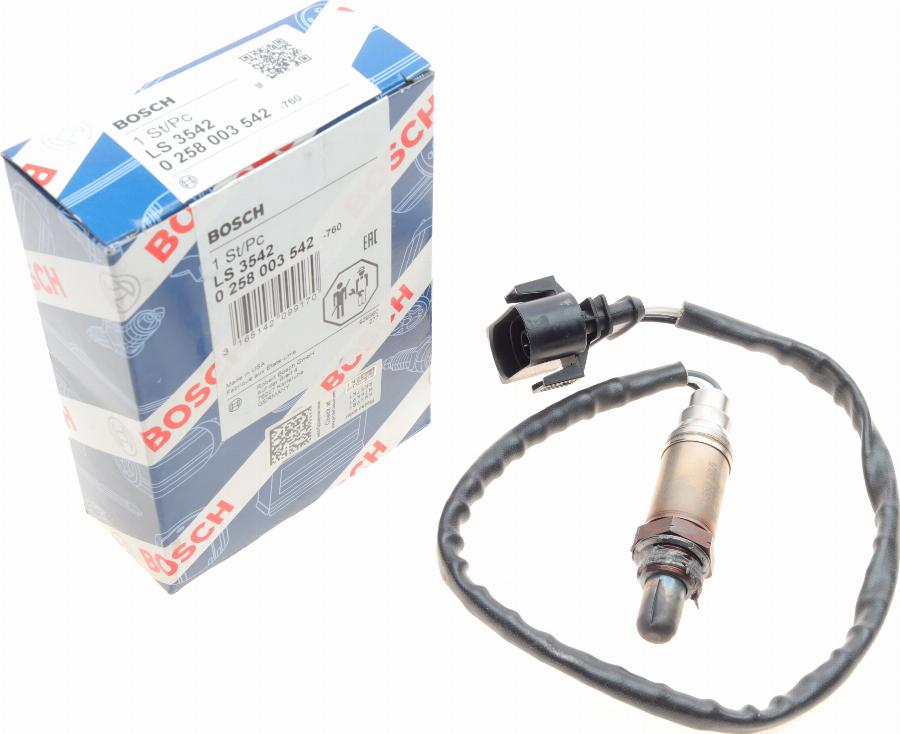 BOSCH 0 258 003 542 - Лямбда-зонд, датчик кислорода www.autospares.lv