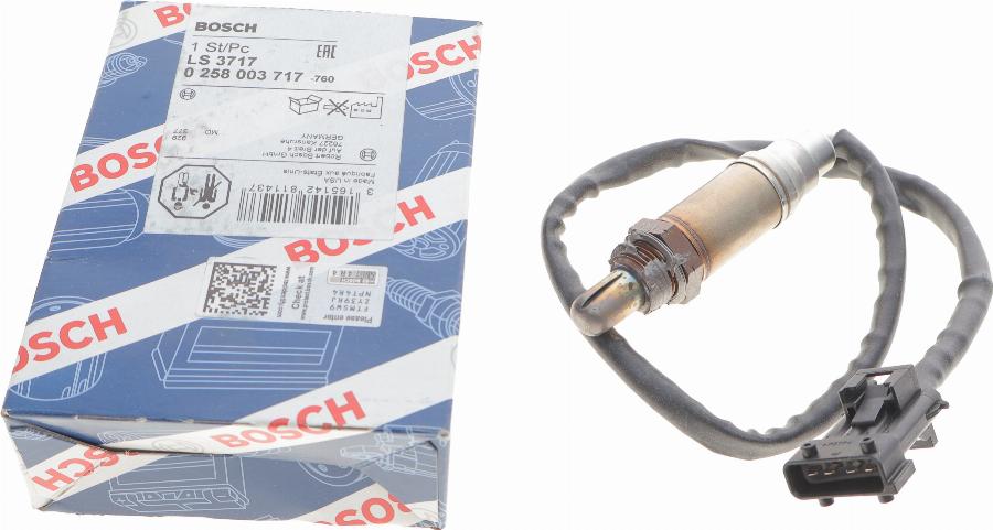 BOSCH 0 258 003 717 - Лямбда-зонд, датчик кислорода www.autospares.lv