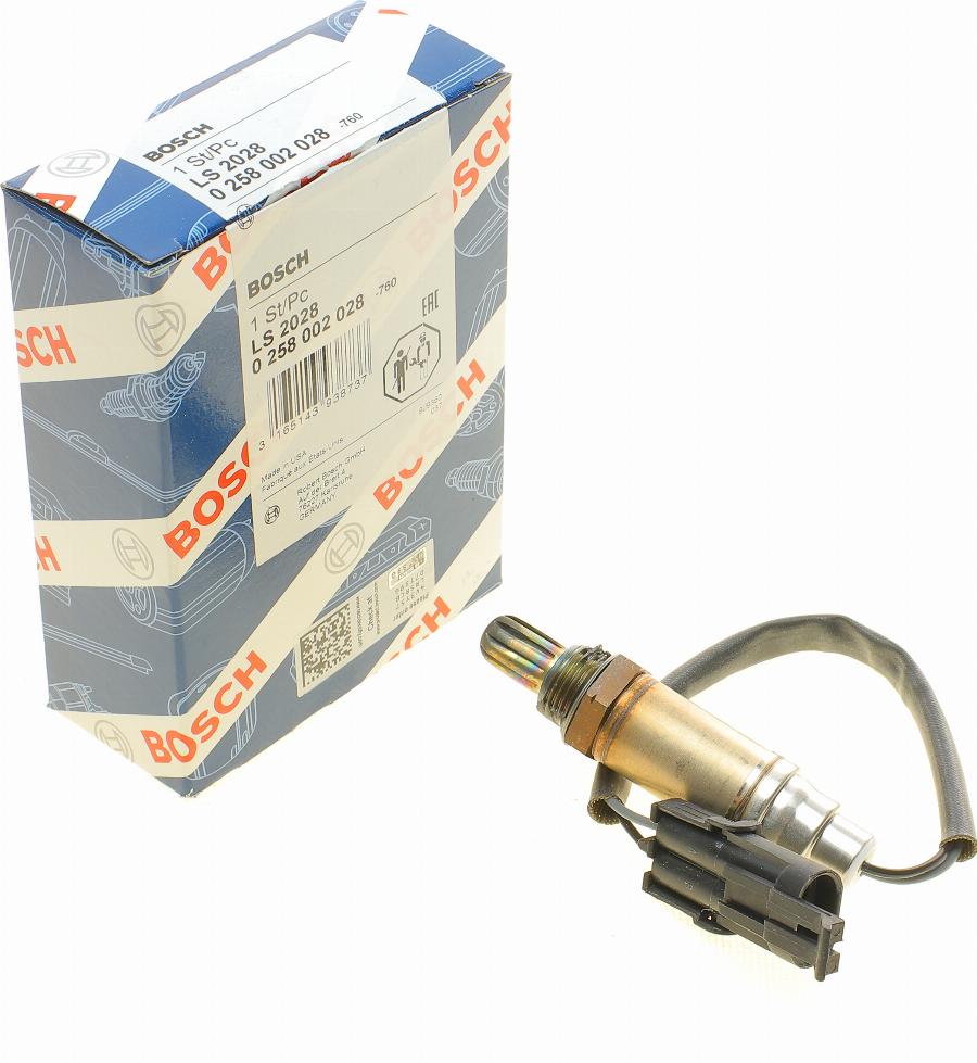 BOSCH 0 258 002 028 - Lambda zonde www.autospares.lv