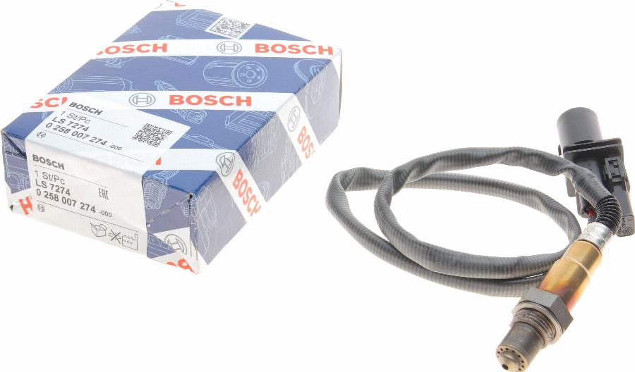 BOSCH 0 258 007 274 - Лямбда-зонд, датчик кислорода www.autospares.lv