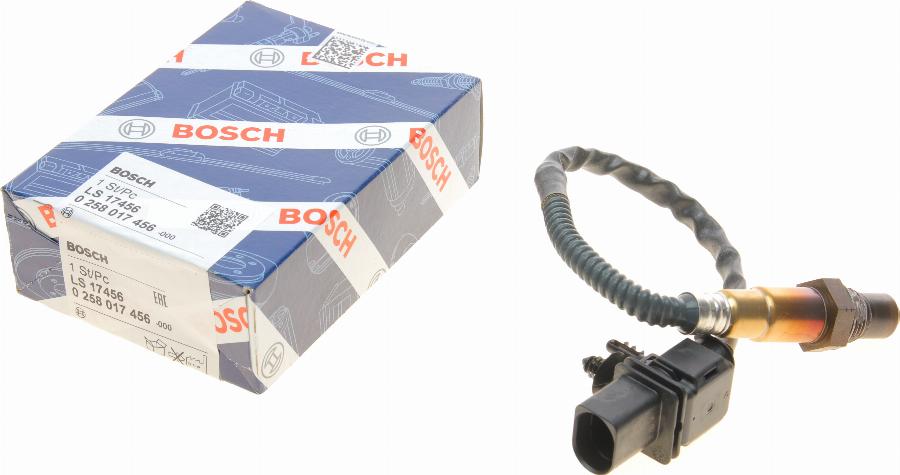 BOSCH 0 258 017 456 - Лямбда-зонд, датчик кислорода www.autospares.lv