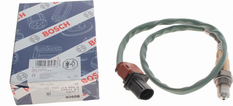 BOSCH 0 258 017 603 - Лямбда-зонд, датчик кислорода www.autospares.lv