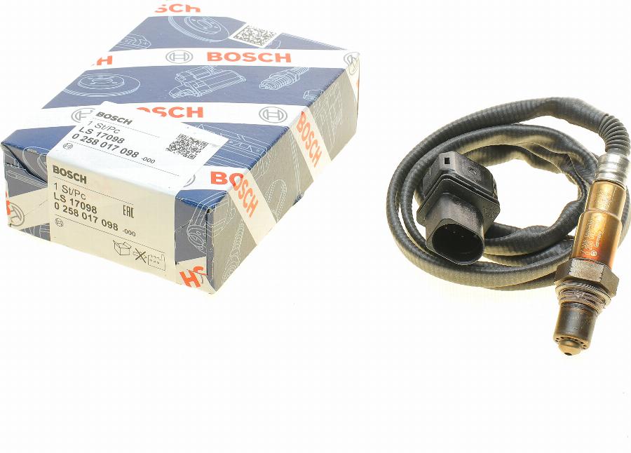 BOSCH 0 258 017 098 - Lambda zonde autospares.lv