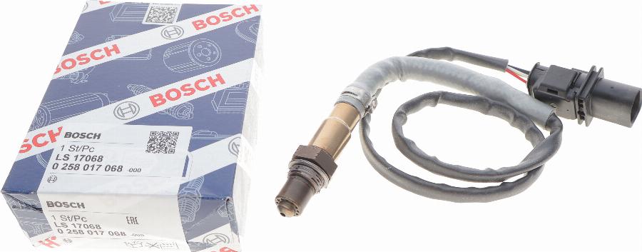 BOSCH 0 258 017 068 - Lambda zonde www.autospares.lv