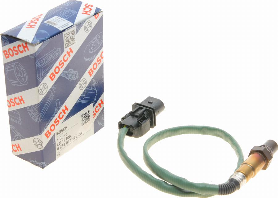 BOSCH 0 258 017 108 - Lambda zonde www.autospares.lv