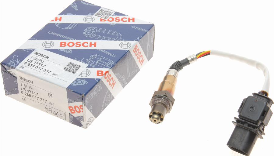 BOSCH 0 258 017 317 - Lambda Sensor www.autospares.lv