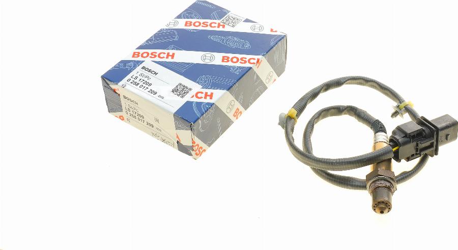 BOSCH 0 258 017 209 - Лямбда-зонд, датчик кислорода www.autospares.lv