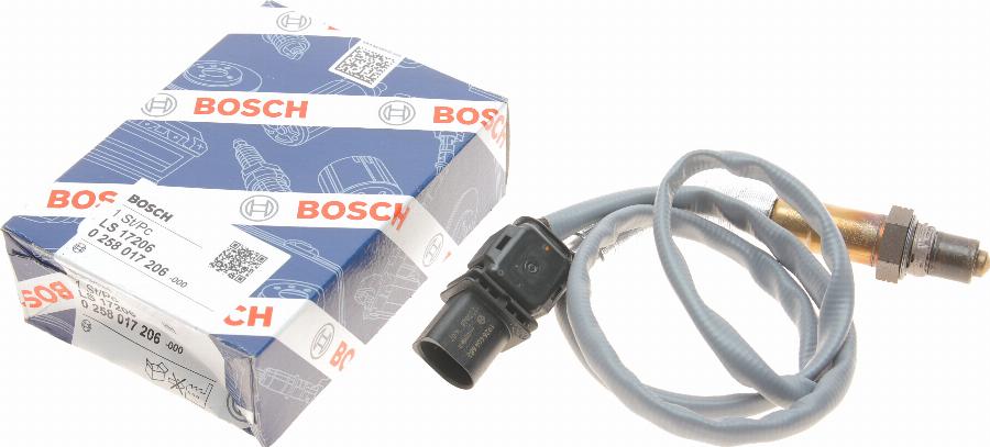 BOSCH 0 258 017 206 - Lambda Sensor www.autospares.lv