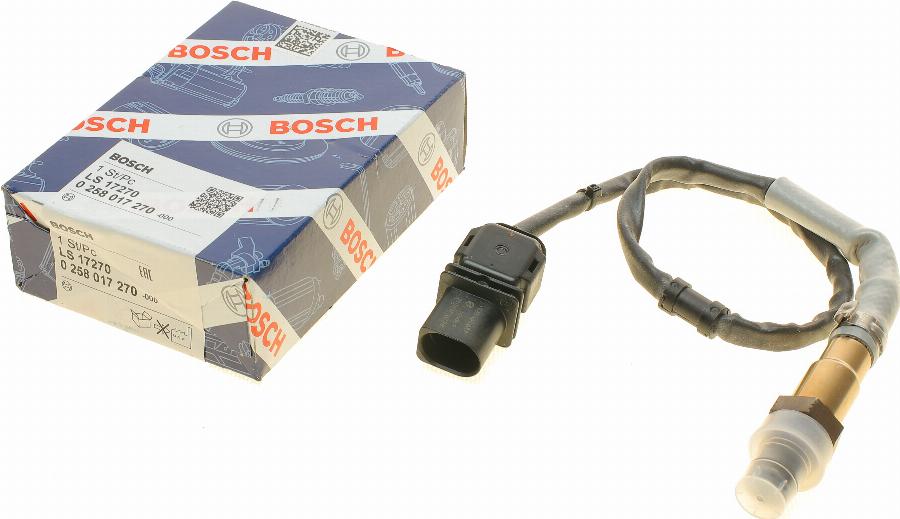 BOSCH 0 258 017 270 - Лямбда-зонд, датчик кислорода www.autospares.lv