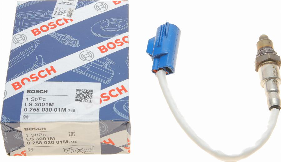 BOSCH 0 258 030 01M - Lambda zonde www.autospares.lv