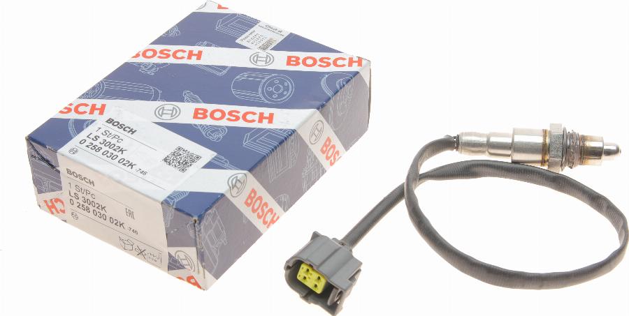 BOSCH 0 258 030 02K - Лямбда-зонд, датчик кислорода www.autospares.lv