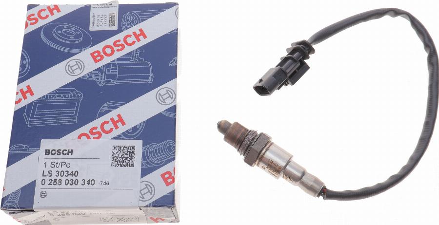 BOSCH 0 258 030 340 - Lambda zonde www.autospares.lv