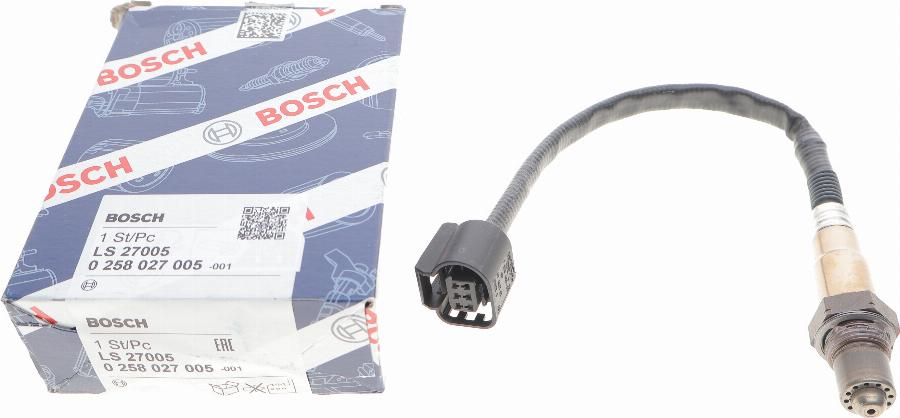 BOSCH 0 258 027 005 - Лямбда-зонд, датчик кислорода www.autospares.lv