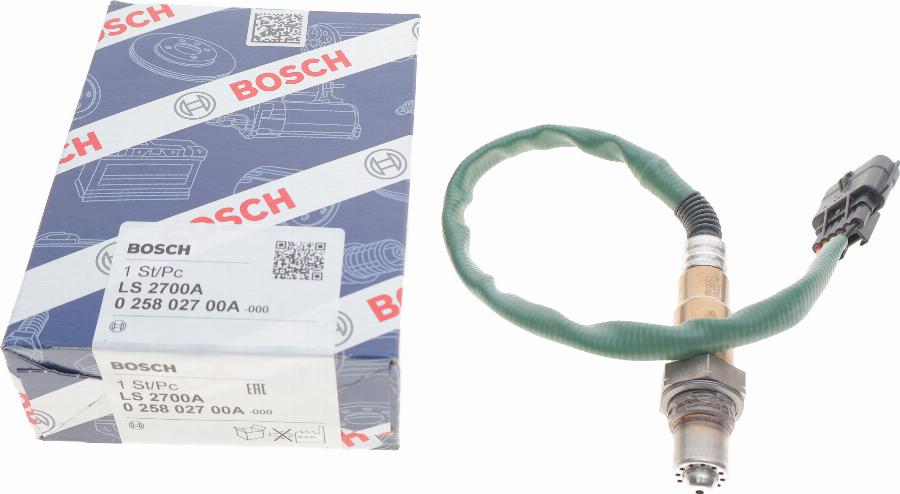 BOSCH 0 258 027 00A - Lambda zonde www.autospares.lv