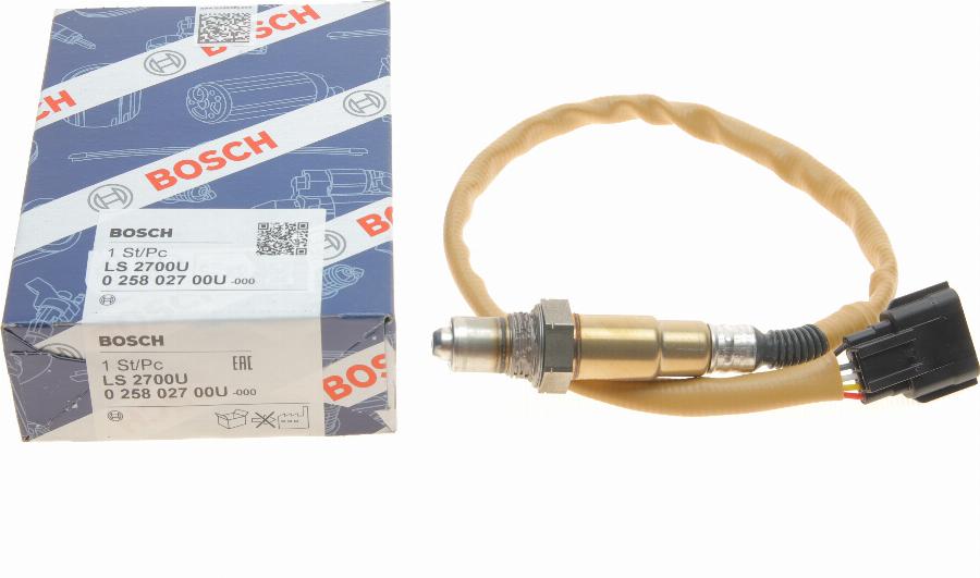 BOSCH 0 258 027 00U - Lambda zonde www.autospares.lv