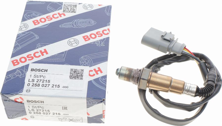 BOSCH 0 258 027 215 - Lambda zonde www.autospares.lv