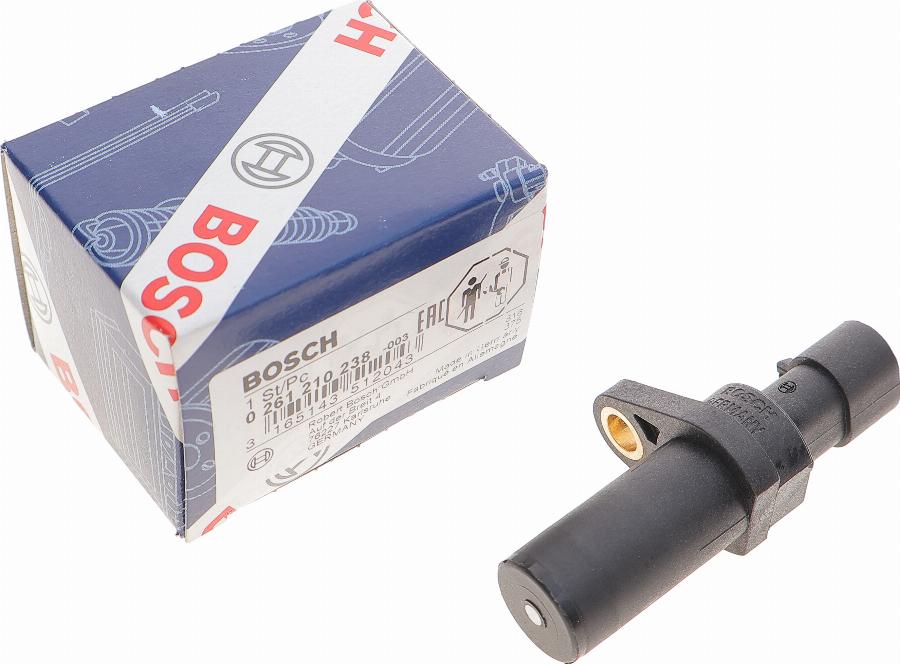 BOSCH 0 261 210 238 - Impulsu devējs, Kloķvārpsta www.autospares.lv