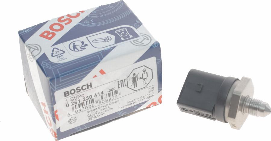 BOSCH 0 261 230 414 - Devējs, Degvielas padeves spiediens www.autospares.lv