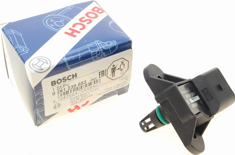 BOSCH 0 261 230 053 - Pressure Sensor, brake booster www.autospares.lv