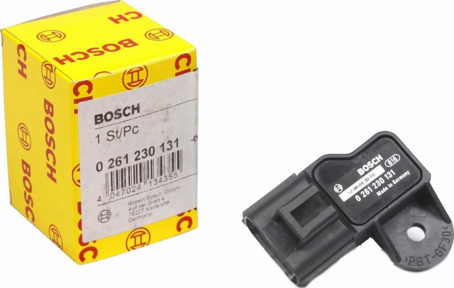 BOSCH 0 261 230 131 - Датчик, давление наддува www.autospares.lv