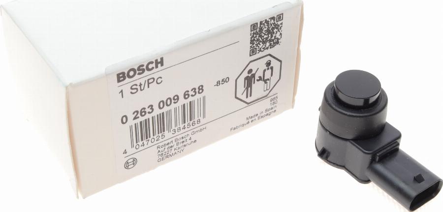 BOSCH 0 263 009 638 - Sensor, parking assist www.autospares.lv