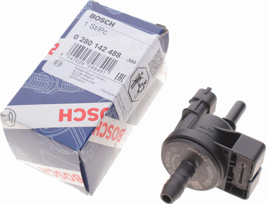 BOSCH 0 280 142 488 - Ventilācijas vārsts, Degvielas tvertne www.autospares.lv