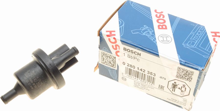 BOSCH 0 280 142 353 - Ventilācijas vārsts, Degvielas tvertne www.autospares.lv