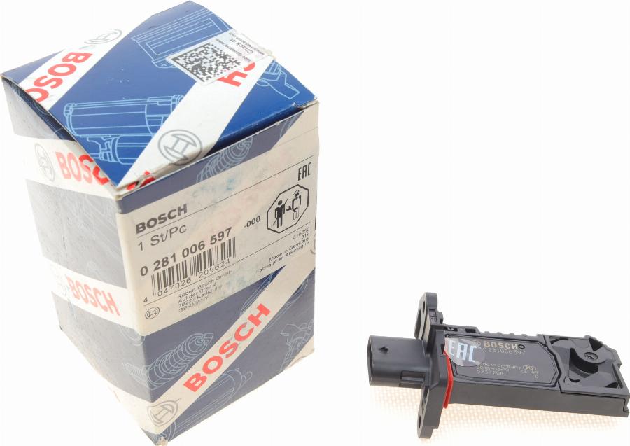 BOSCH 0 281 006 597 - Gaisa masas mērītājs www.autospares.lv