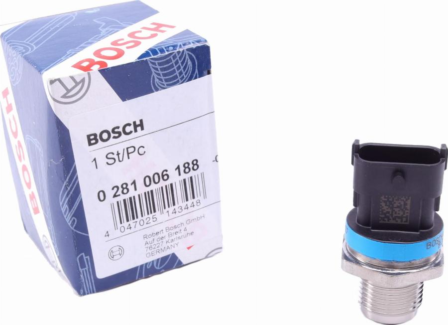 BOSCH 0 281 006 188 - Devējs, Degvielas padeves spiediens autospares.lv