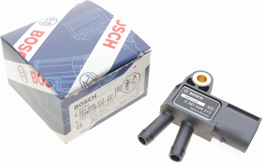 BOSCH 0 281 006 213 - Devējs, Izplūdes gāzu spiediens www.autospares.lv