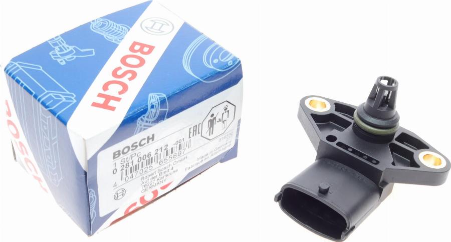 BOSCH 0 281 006 212 - Devējs, Pūtes spiediens www.autospares.lv