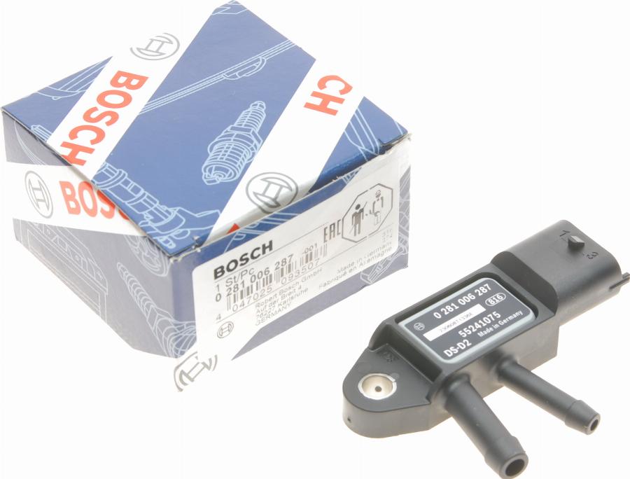 BOSCH 0 281 006 287 - Devējs, Izplūdes gāzu spiediens www.autospares.lv