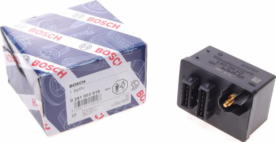 BOSCH 0 281 003 018 - Vadības bloks, Kvēlsveces darbības laiks www.autospares.lv