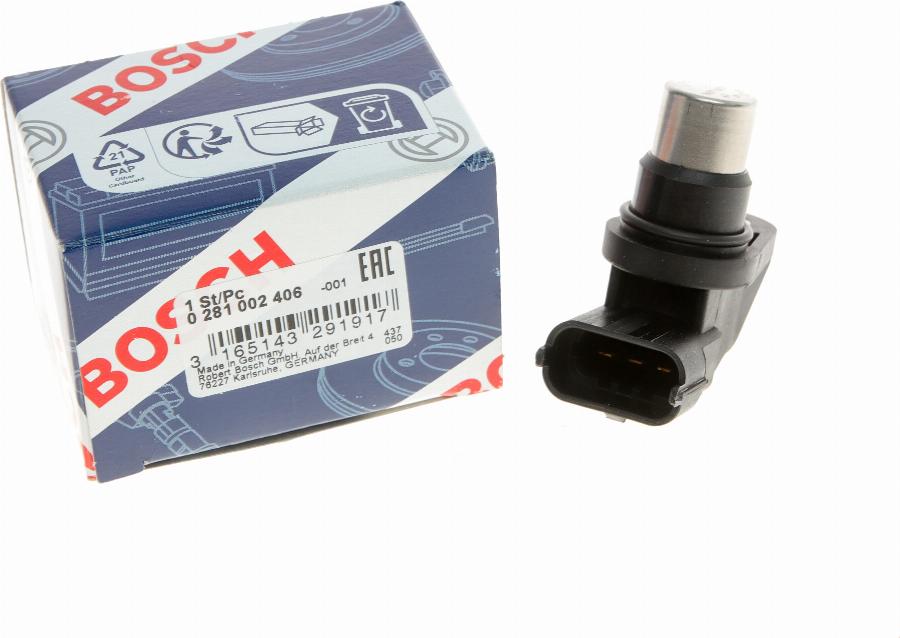 BOSCH 0 281 002 406 - Devējs, Sadales vārpstas stāvoklis www.autospares.lv