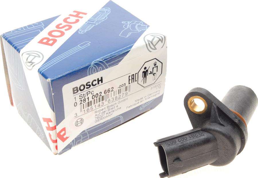 BOSCH 0 281 002 662 - Sensor, crankshaft pulse www.autospares.lv