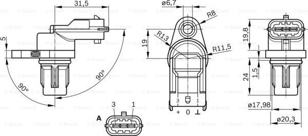 BOSCH 0 281 002 667 - Devējs, Sadales vārpstas stāvoklis www.autospares.lv