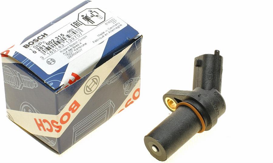 BOSCH 0 281 002 315 - Impulsu devējs, Kloķvārpsta www.autospares.lv