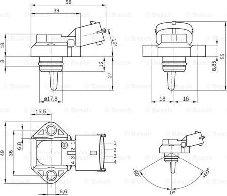 BOSCH 0 281 002 316 - Devējs, Pūtes spiediens www.autospares.lv