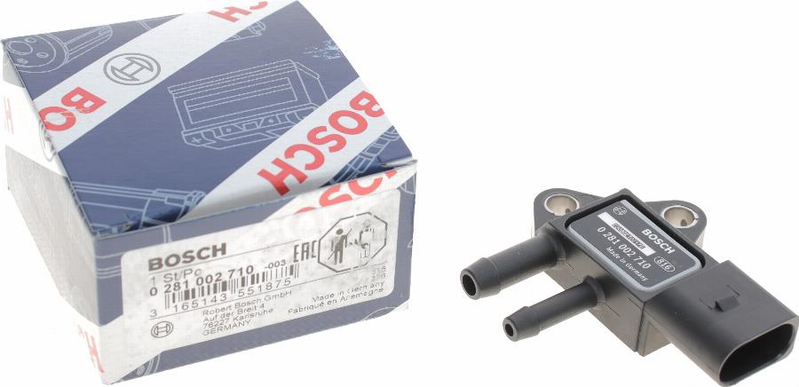 BOSCH 0 281 002 710 - Devējs, Izplūdes gāzu spiediens autospares.lv