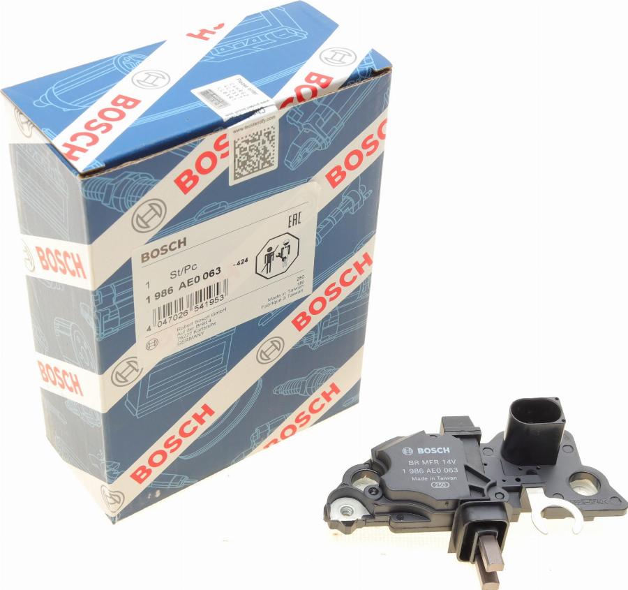 BOSCH 1 986 AE0 063 - Voltage regulator, alternator www.autospares.lv