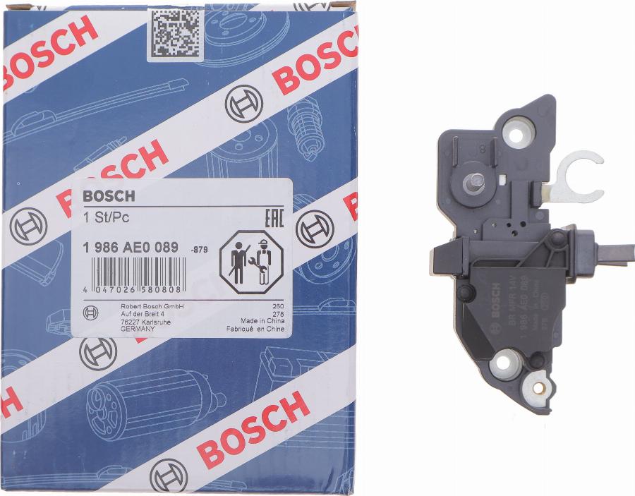 BOSCH 1 986 AE0 089 - Voltage regulator, alternator www.autospares.lv