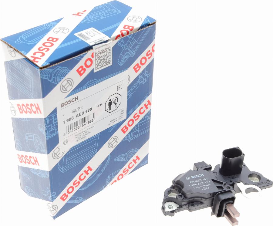 BOSCH 1 986 AE0 120 - Регулятор напряжения, генератор www.autospares.lv