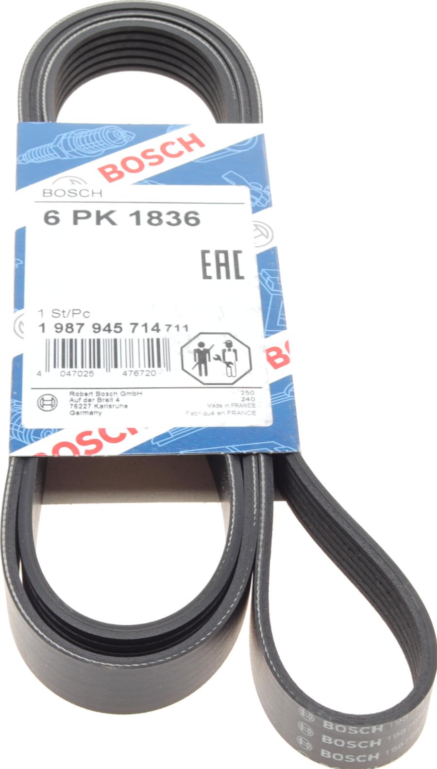 BOSCH 1 987 945 714 - V-Ribbed Belt www.autospares.lv