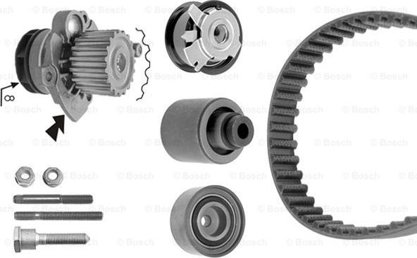 BOSCH 1 987 946 421 - Ūdenssūknis + Zobsiksnas komplekts autospares.lv